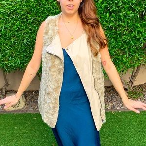Armani Exchange Faux Fur Vest size small